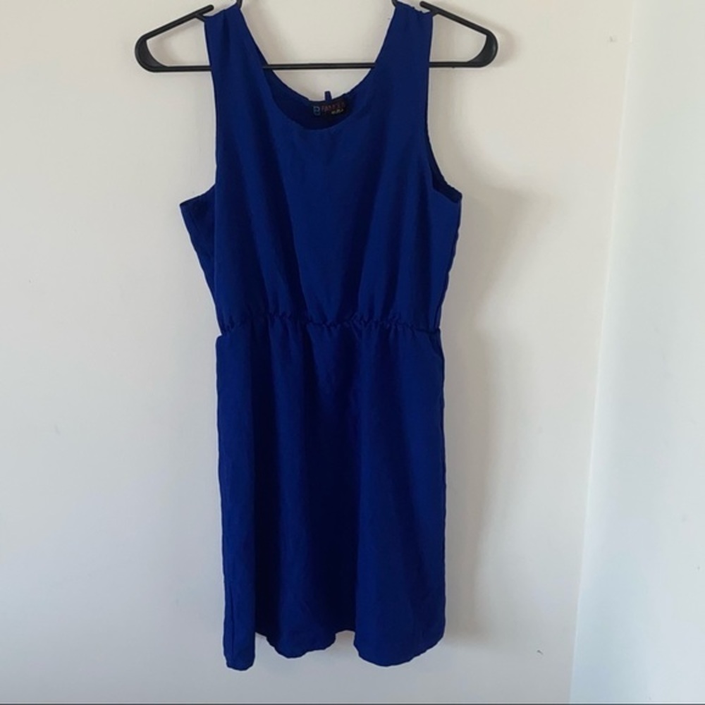 B Famous Blue Dress Size Medium